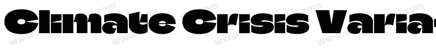 Climate Crisis Varia字体转换